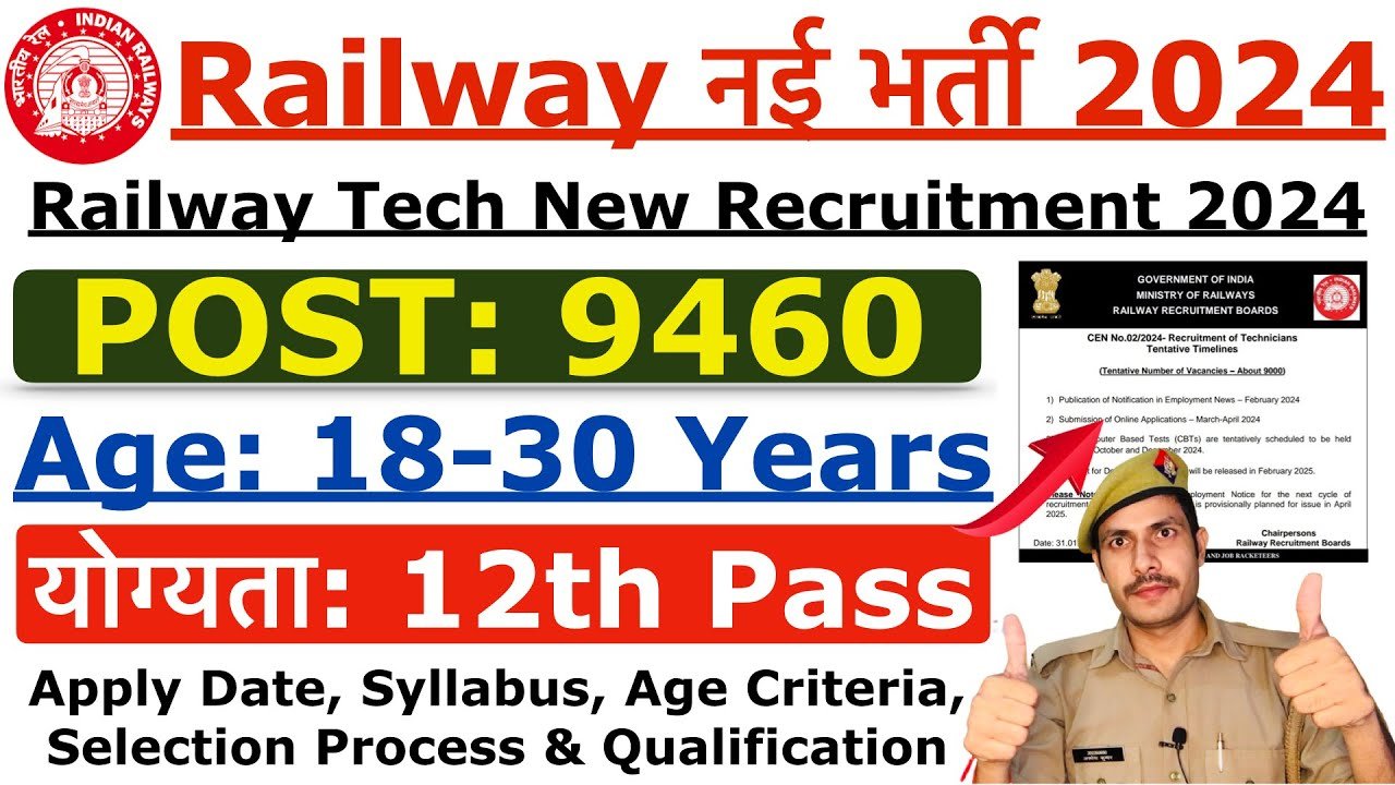 RRB Technician Recruitment 2024